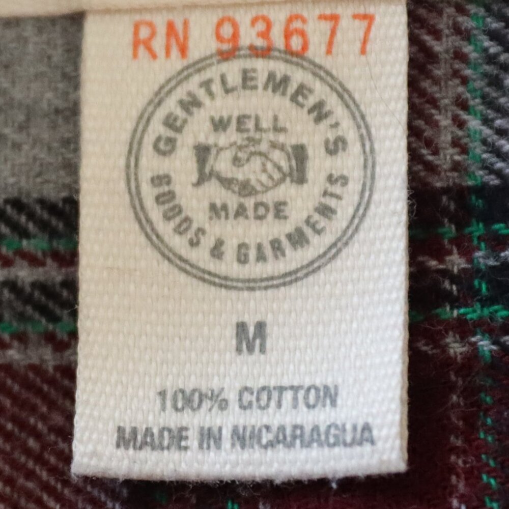 St John's Bay Quality Menswear 100% Cotton Flannel Plaid Button Down Size Medium - Picture 4 of 15